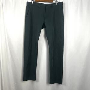 J Crew Men Slim Flex Gray Polyester Pants 35 X 32